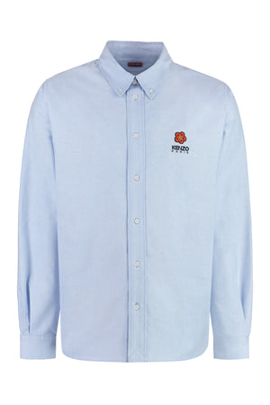Button-down collar cotton shirt-0